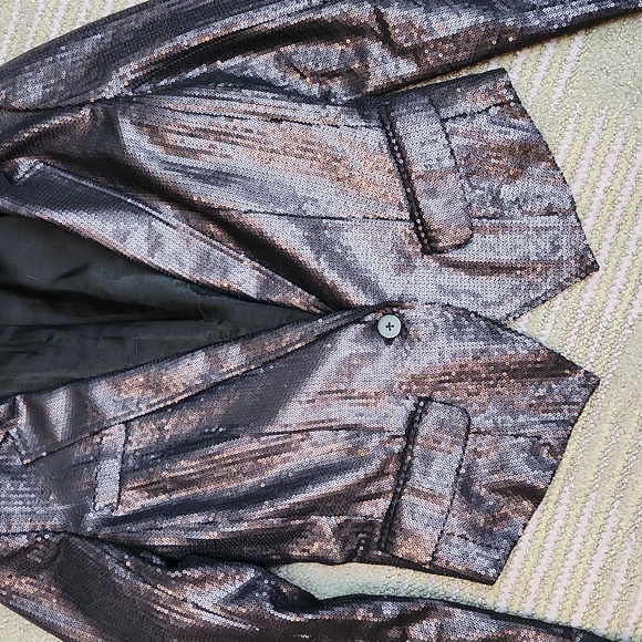 Free People Sequin Blazer Size 2 - Picture 3 of 16